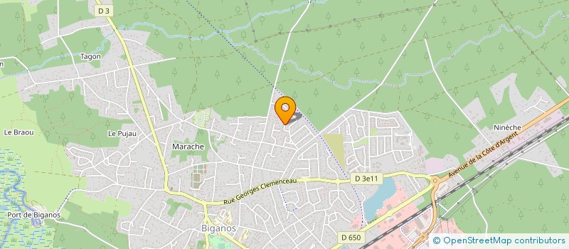 localisation de l'entreprise AQUITAINE ENROBE  BIGANOS