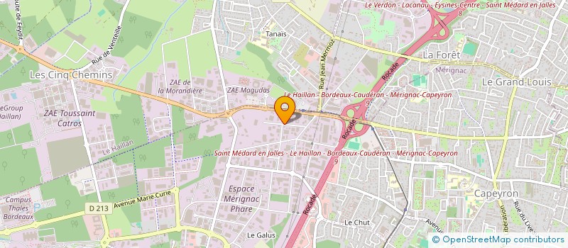 localisation de l'entreprise AQUITAINE EXPORT IMPORT SA à MERIGNAC