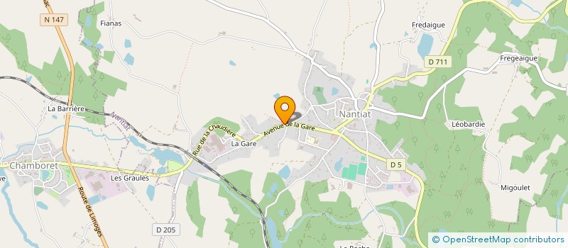 localisation de l'entreprise AQUITAINE FORMATION INCENDIE à COMPREIGNAC