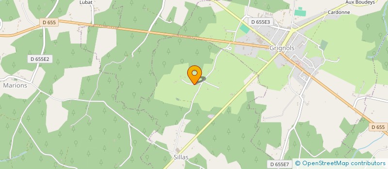 localisation de l'entreprise AQUITAINE FROID CLIMATISATION CHARRIER  SILLAS