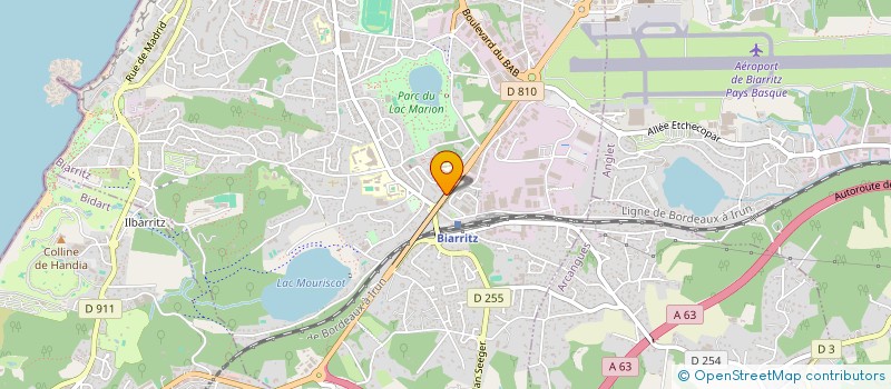localisation de l'entreprise AQUITAINE GOUDRONNAGE à BIARRITZ
