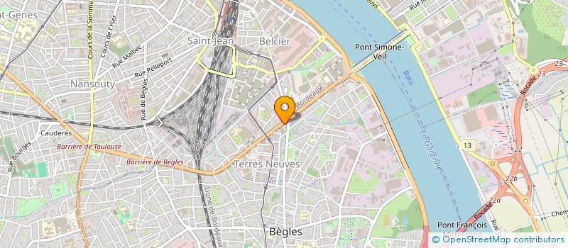 localisation de l'entreprise AQUITAINE IMMOBILIER SERVICES à BEGLES