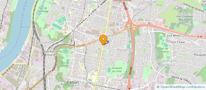 localisation de l'entreprise AQUITAINE MACONNERIE à CENON