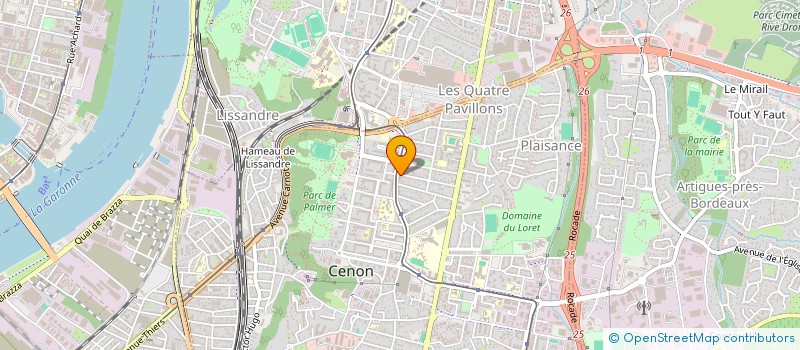 localisation de l'entreprise AQUITAINE MAINTENANCE BUREAUTIQUE INFORM à CENON