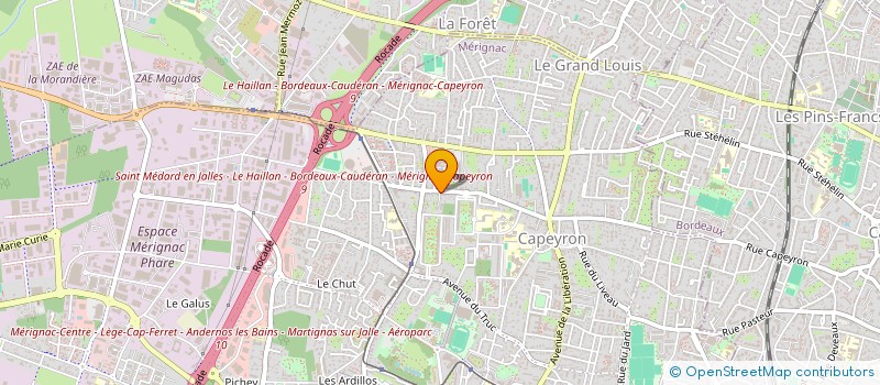 localisation de l'entreprise AQUITAINE MARKETING SERVICES (A.M.S) à MERIGNAC
