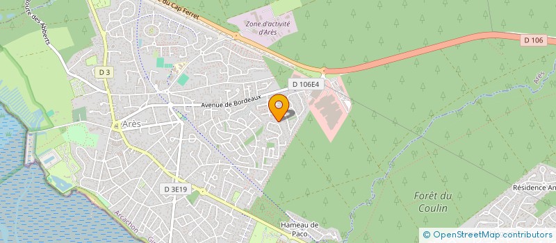 localisation de l'entreprise AQUITAINE MENUISERIE SERVICES  ARES