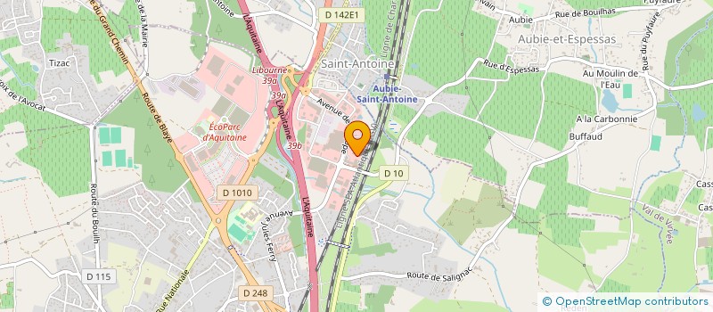 localisation de l'entreprise AQUITAINE MIROITERIE VITRAGE  SAINT-ANDRE-DE-CUBZAC