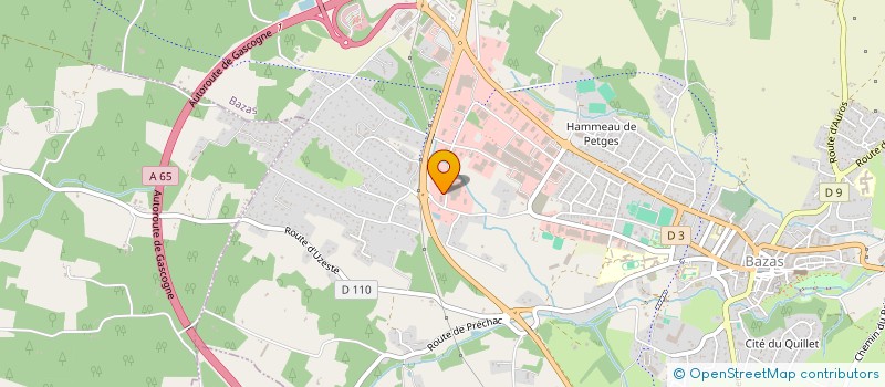 localisation de l'entreprise AQUITAINE NUMERIQUE  BAZAS