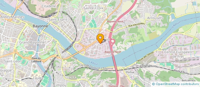 localisation de l'entreprise AQUITAINE PEINTURES ET VERNIS à BAYONNE