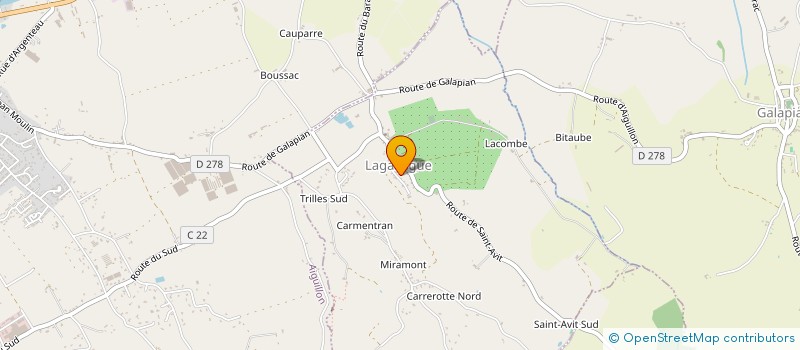 localisation de l'entreprise AQUITAINE RADAR à LAGARRIGUE