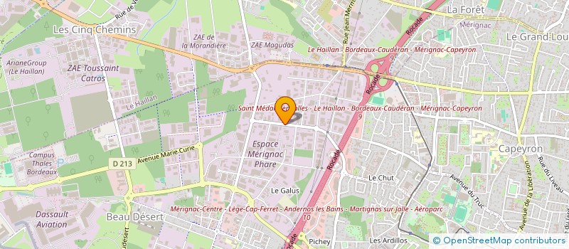 localisation de l'entreprise AQUITAINE RAIL à MERIGNAC