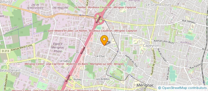 localisation de l'entreprise AQUITAINE TECHNOLOGIE  MERIGNAC