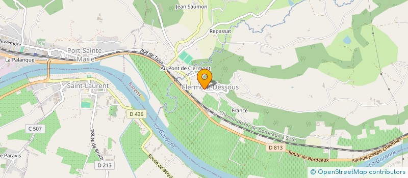 localisation de l'entreprise AQUITAINE TELEMATIQUE à CLERMONT-DESSOUS