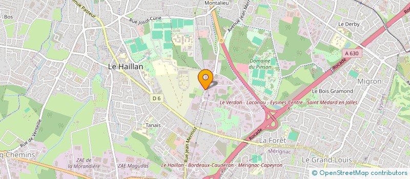 localisation de l'entreprise AQUITAINE TRANSPORT DE MARCHANDISES ET DE PERSONNES SERVICES à LE HAILLAN