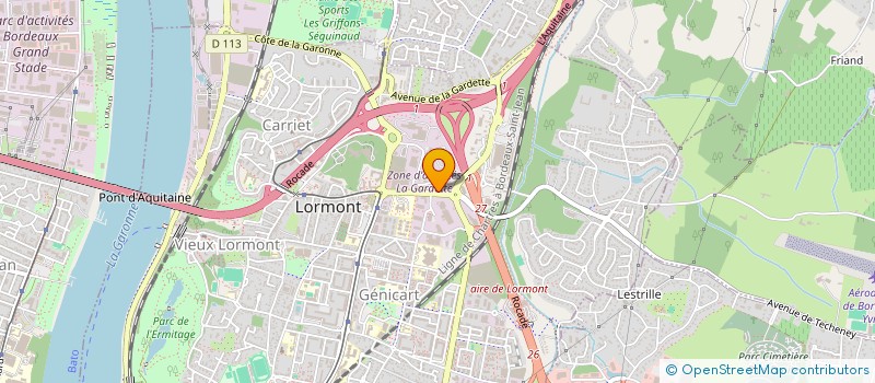 localisation de l'entreprise AQUITAINE TRAVAUX MACONNERIE BATIMENT à LORMONT