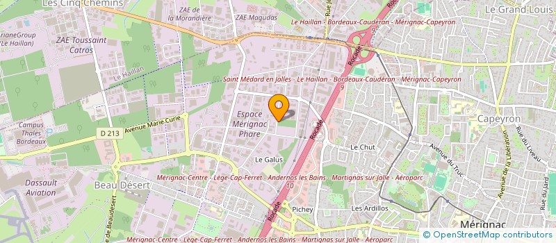 localisation de l'entreprise AQUITAINE TRAVAUX MATERIEL à MERIGNAC