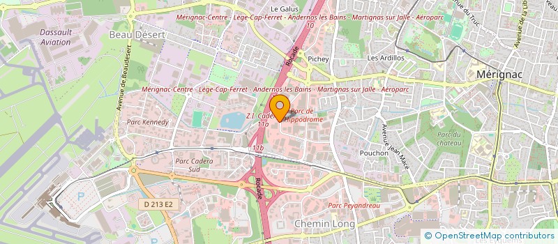 localisation de l'entreprise AQUITAINE TRUCKS RIVE GAUCHE à MERIGNAC