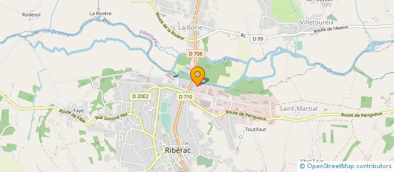 localisation de l'entreprise AQUITAINE VIANDE LIMOUSIN PERIGORD à RIBERAC
