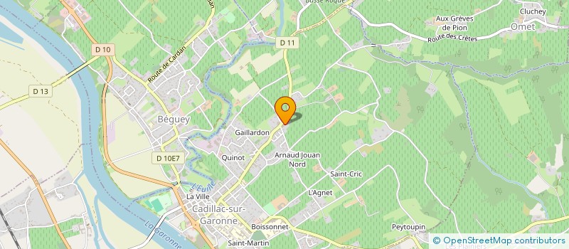 localisation de l'entreprise AQUITAINE VOITURE PILOTE à CADILLAC-SUR-GARONNE