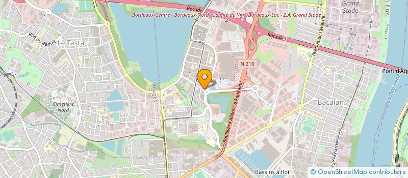 localisation de l'entreprise AQUITANIS OFFICE PUBLIC DE L'HABITAT DE BORDEAUX METROPOLE  BORDEAUX