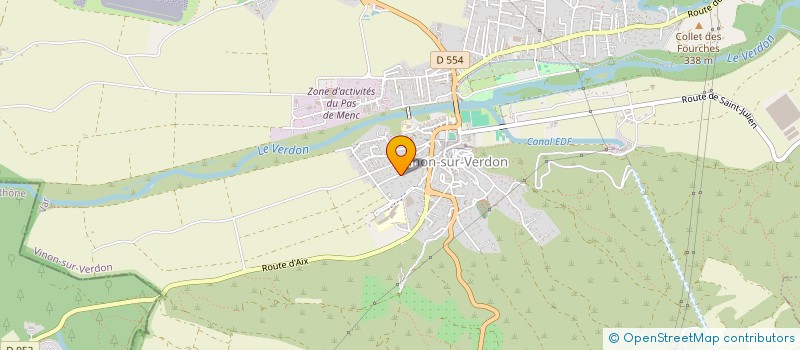 localisation de l'entreprise AQUITEL à VINON-SUR-VERDON