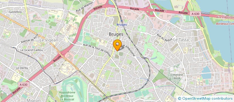 localisation de l'entreprise AQUITELEC 33 à BRUGES