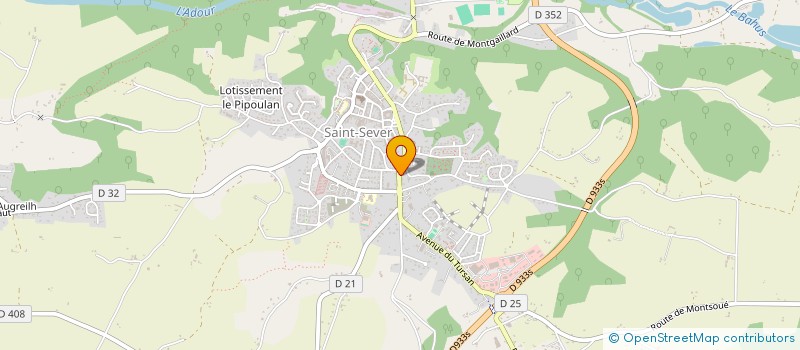 localisation de l'entreprise AQUITELEC SARL à SAINT-SEVER