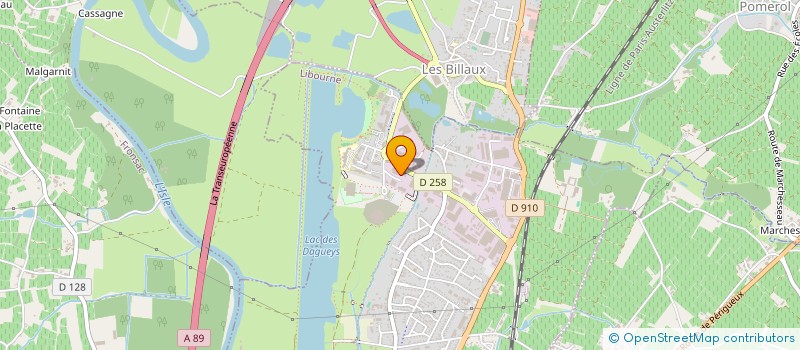 localisation de l'entreprise AQUITIS à LIBOURNE