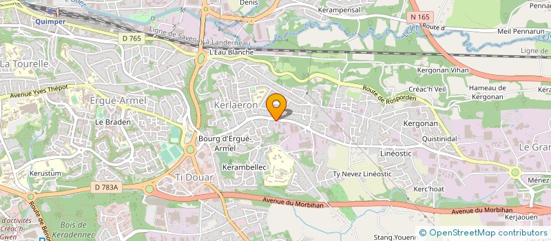 localisation de l'entreprise AR AUTO 29 à QUIMPER