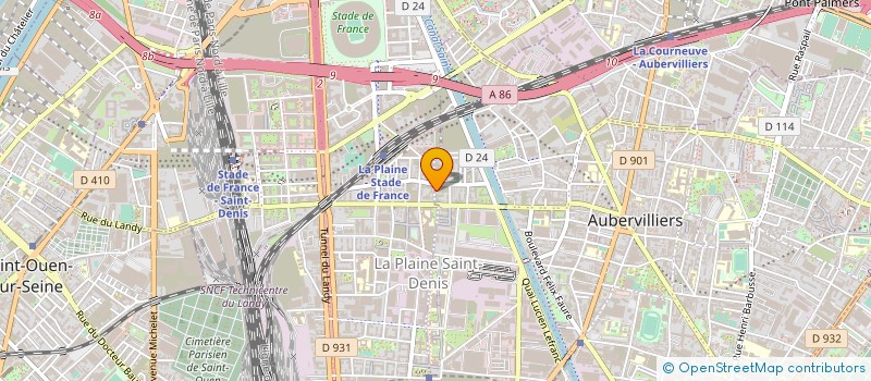 localisation de l'entreprise AR BAT.G.  AUBERVILLIERS