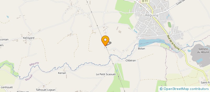localisation de l'entreprise AR BREIZH TRANSPORT FUNERAIRE à REGUINY