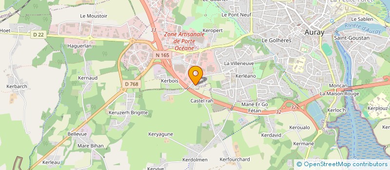localisation de l'entreprise AR CHOAD à AURAY
