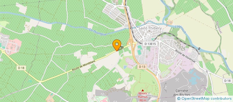 localisation de l'entreprise AR'CONSEIL34 à SAINT-THIBERY