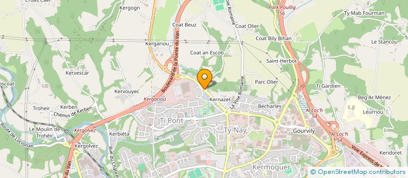 localisation de l'entreprise AR FEUNTEUN à QUIMPER