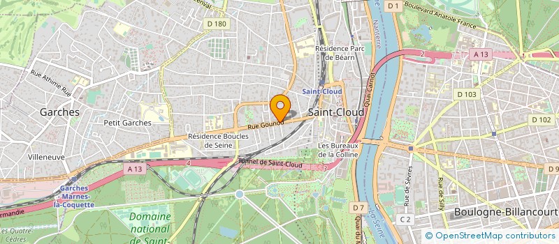 localisation de l'entreprise AR HOLDING à SAINT-CLOUD