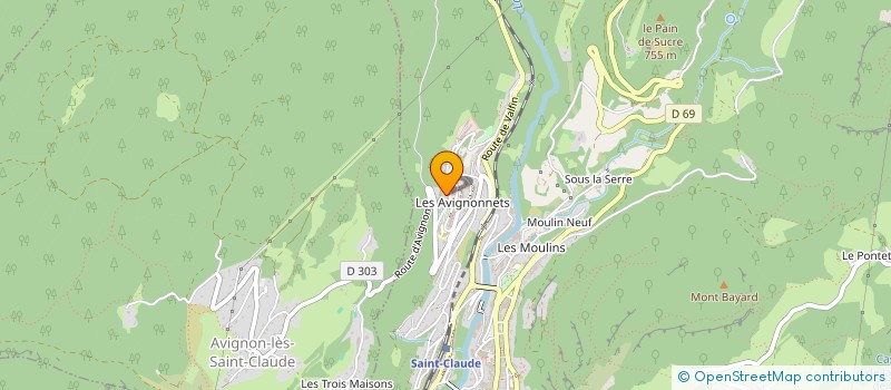 localisation de l'entreprise AR'INVEST  SAINT-CLAUDE