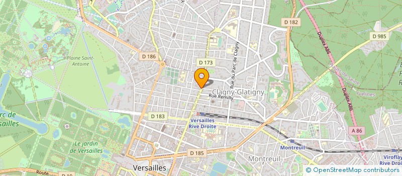 localisation de l'entreprise AR'KINO à VERSAILLES