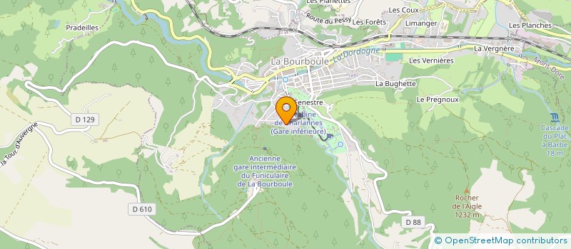 localisation de l'entreprise AR METALLERIE  LA BOURBOULE