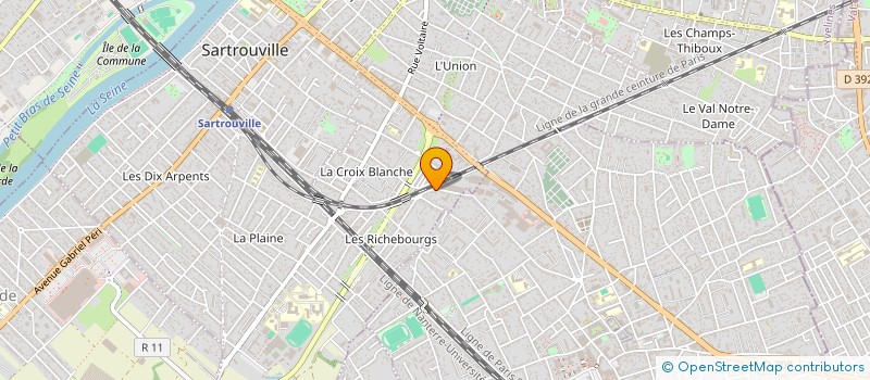 localisation de l'entreprise AR PEINTURES à SARTROUVILLE