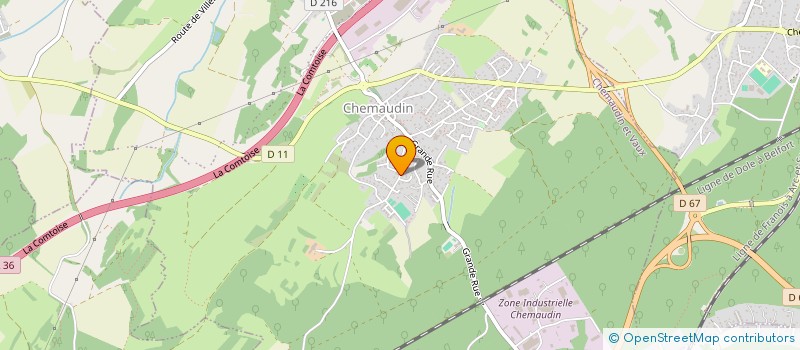 localisation de l'entreprise AR TRANSPORTS 25  CHEMAUDIN ET VAUX