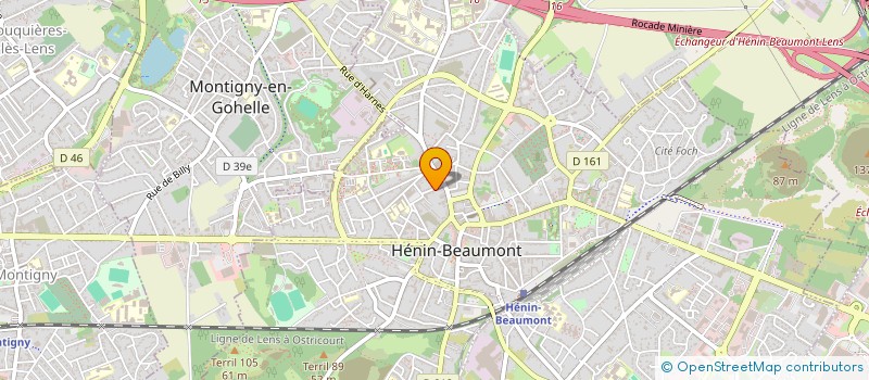 localisation de l'entreprise AR2M à HENIN-BEAUMONT