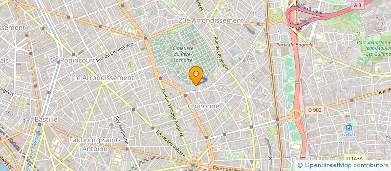 localisation de l'entreprise ARA  PARIS