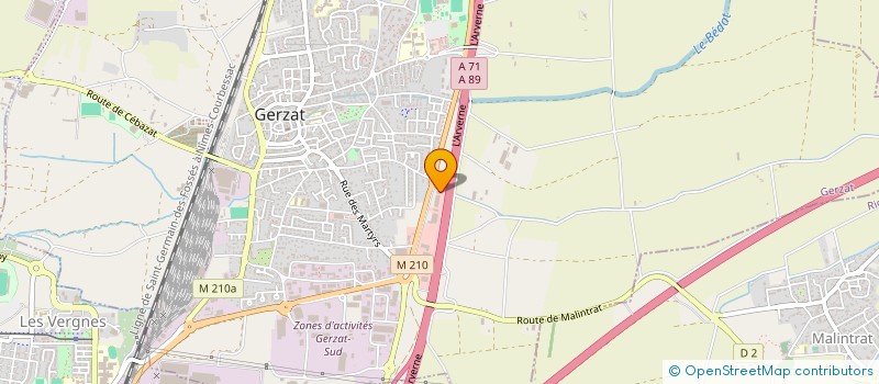 localisation de l'entreprise ARA  GERZAT