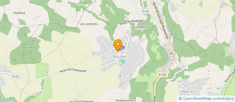 localisation de l'entreprise ARA  MAUBEC