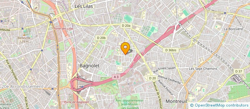 localisation de l'entreprise ARA  BAGNOLET