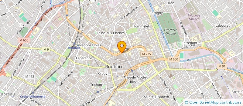 localisation de l'entreprise ARA AUTOUR DES RYTHMES ACTUELS à ROUBAIX