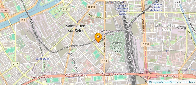 localisation de l'entreprise ARA BATIMENT à SAINT-OUEN-SUR-SEINE