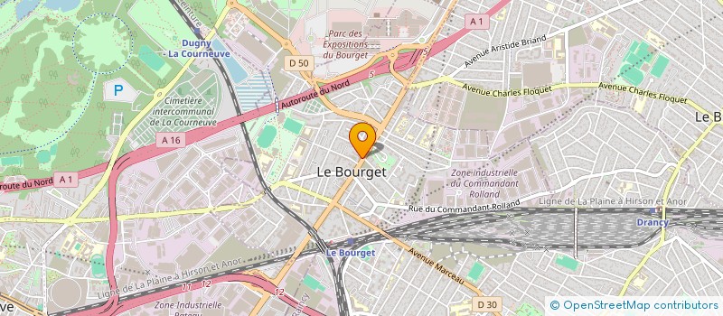 localisation de l'entreprise ARA DABS  LE BOURGET