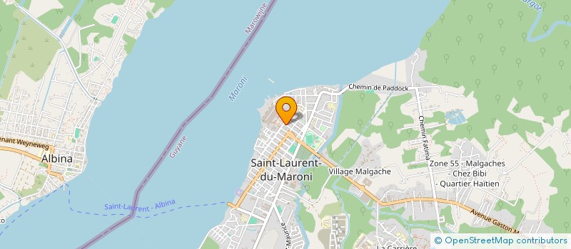 localisation de l'entreprise ARA HOLDING GUYANE à SAINT-LAURENT-DU-MARONI