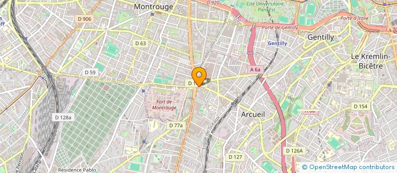 localisation de l'entreprise ARA ULIS à ARCUEIL
